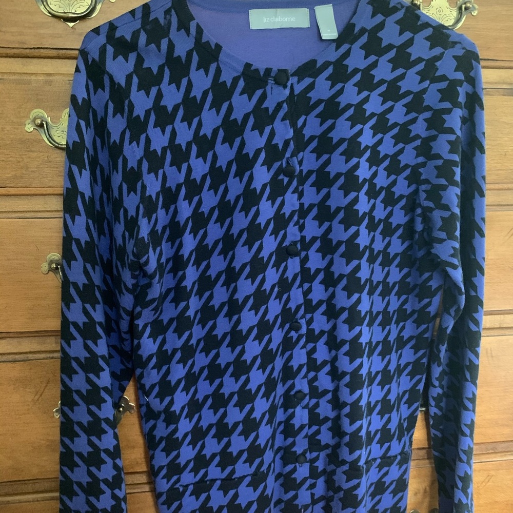 Liz Claiborne houndstooth cardigan